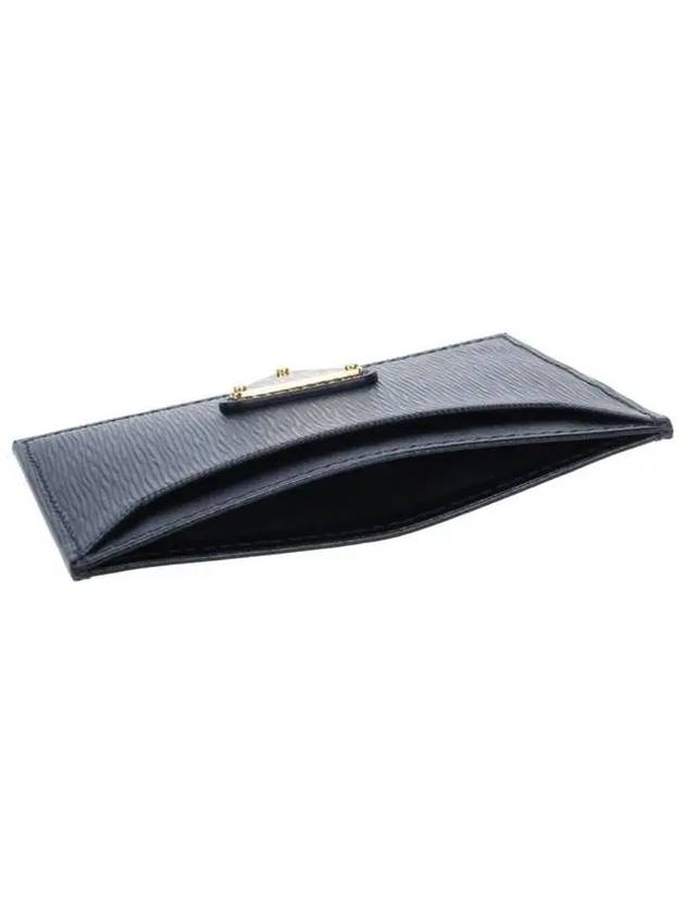 Vitello Triangle Logo Card Wallet Black - PRADA - BALAAN 5