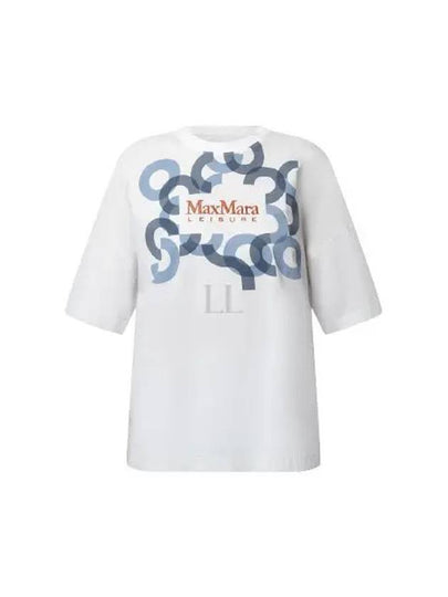 Satrapo Embroidered Logo Oversized Short Sleeve T-Shirt White - MAX MARA - BALAAN 2