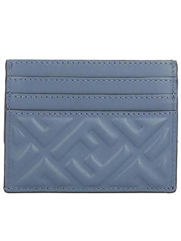 FF Baguette Flap Card Wallet Blue - FENDI - BALAAN 6