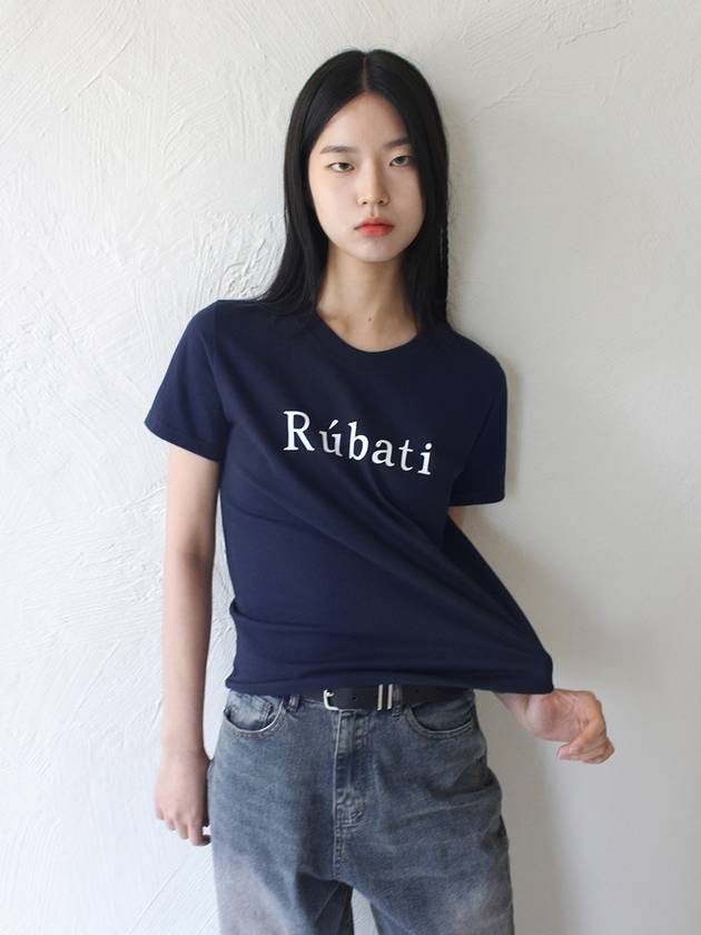 Serif Logo Tshirt NAVY - RUBATI - BALAAN 2