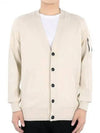 Lens Cotton Cardigan Beige - CP COMPANY - BALAAN 2