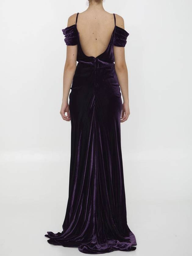 Violet Velvet Dress - COSTARELLOS - BALAAN 4