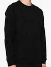 Wappen Patch Crew Neck Cotton Sweatshirt Black - STONE ISLAND - BALAAN 4