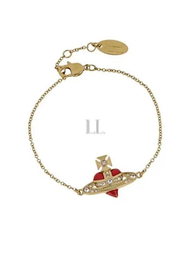 New Diamante Heart Chain Bracelet Gold - VIVIENNE WESTWOOD - BALAAN 2