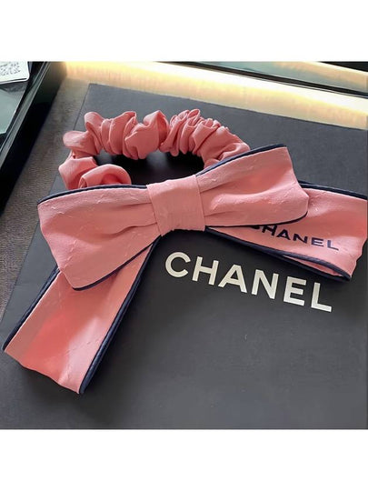 Silk Ribbon Hair Scrunchie Hair Chouchou Pink AA8814 - CHANEL - BALAAN 2