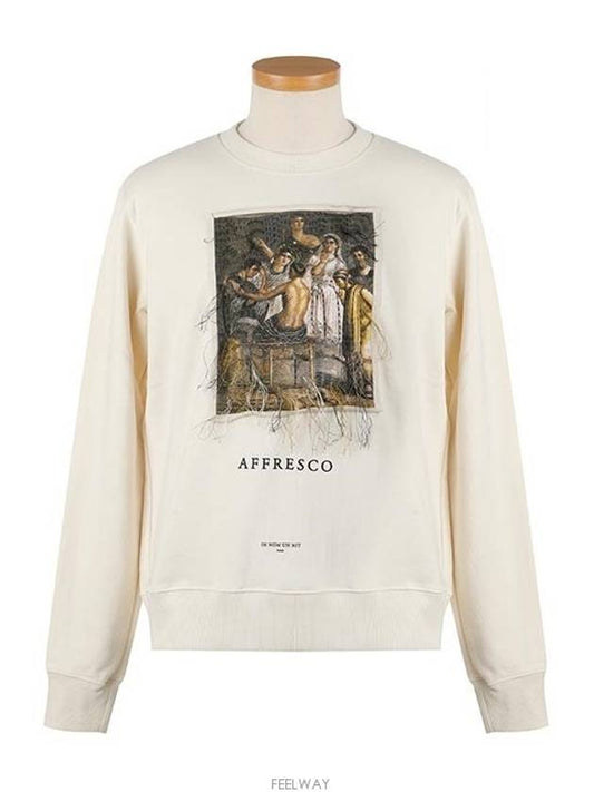 NMW18235 081 AFFRESCO OffWhite Sweatshirt - IH NOM UH NIT - BALAAN 1