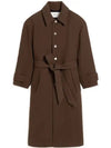 Belt Wool Single Coat Dark Coffee - AMI - BALAAN 2