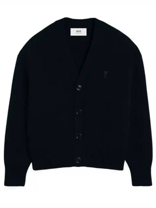 De Coeur Wool Cardigan Black - AMI - BALAAN 2