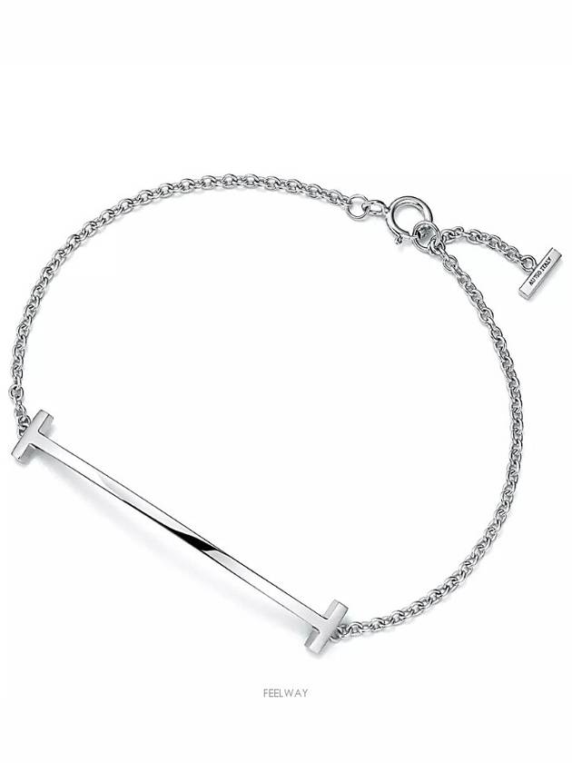 Tiffany T Smile Bracelet White Gold - TIFFANY & CO. - BALAAN 1