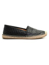 Microshima Leather Espadrilles Black - GUCCI - BALAAN.