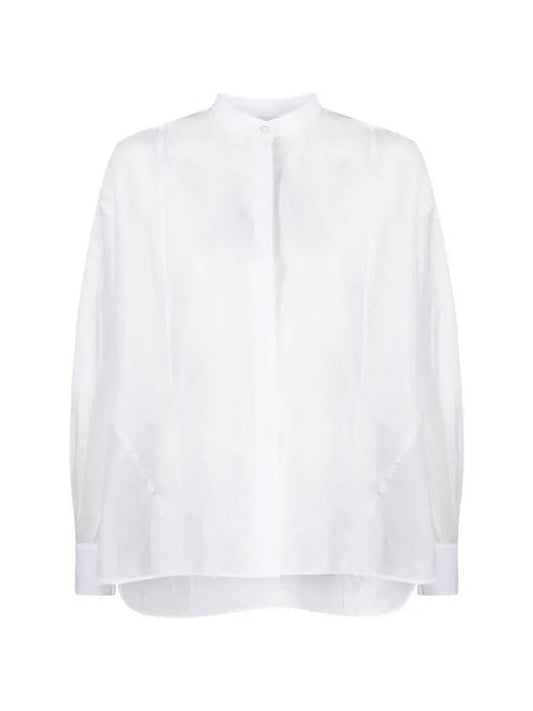 Cotton Long Sleeve Shirt White - JIL SANDER - BALAAN 1