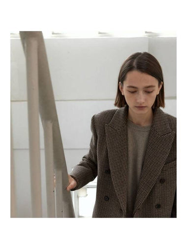 The Check Double Coat Brown - KILHOUETTE - BALAAN 1