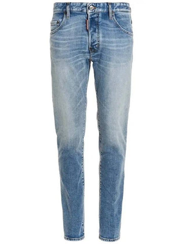 Men's Light Clean Wash Skater Jeans Blue - DSQUARED2 - 1