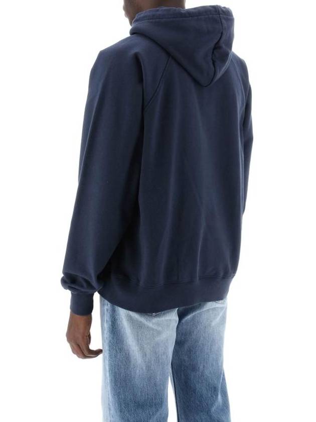 Le Typo Classic Fit Cotton Hoodie Navy - JACQUEMUS - BALAAN 4