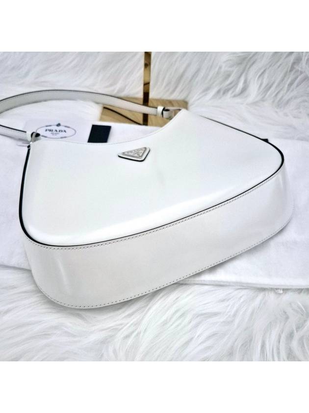 Cleo brushed hobo bag tote shoulder white - PRADA - BALAAN 8