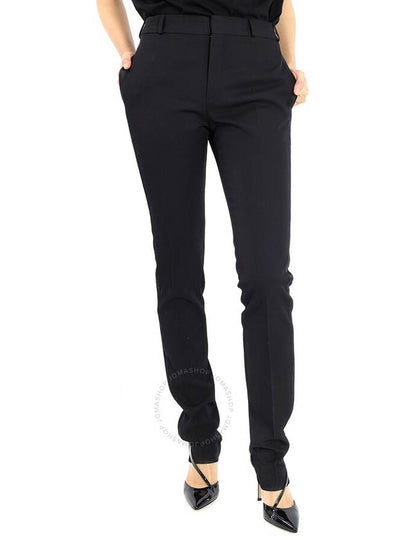 Women's Tuxedo Straight Pants Black - SAINT LAURENT - BALAAN 2