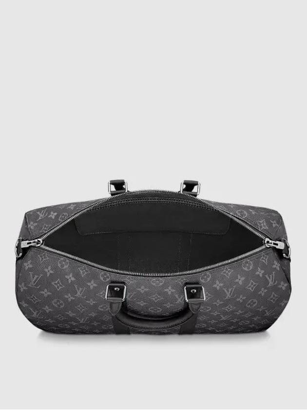 Keepall 45 Bandouliere Monogram Eclipse Duffel Bag Grey - LOUIS VUITTON - BALAAN 4