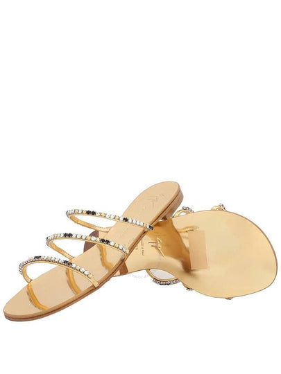 Giuseppe Zanotti Ladies Gold Dark Colorful Rhinestone-Embellished Sandals, Brand Size 36 ( US Size 6 ) - GIUSEPPE ZANOTTI - BALAAN 2