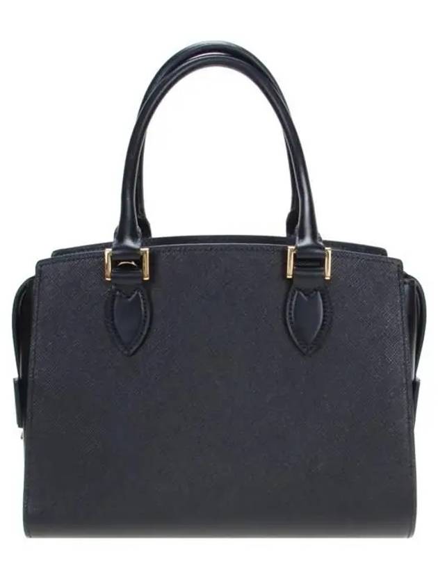 Logo Saffiano Tote Bag Black - PRADA - BALAAN 4