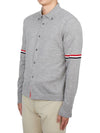 Merino Wool Armband Long Sleeve Shirt Grey - THOM BROWNE - BALAAN 4