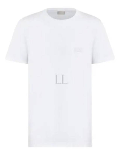 Embroidered Logo Cotton Jersey Short Sleeve T-Shirt White - DIOR - BALAAN 2