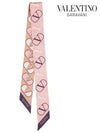 V Logo Signature Scarf Pink - VALENTINO - BALAAN 3