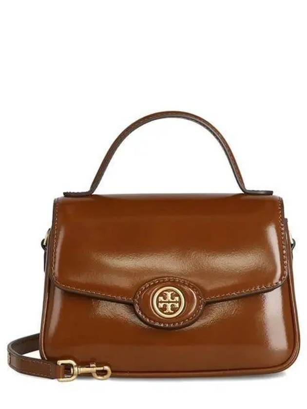 Small Robinson Spazzolato Cross Bag Brown - TORY BURCH - BALAAN 2