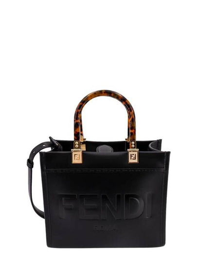 Sunshine Small Leather Tote Bag Black - FENDI - BALAAN 2