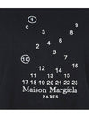 Numeric Embroidered Logo Mako Cotton Short Sleeve T-Shirt Black - MAISON MARGIELA - BALAAN 7