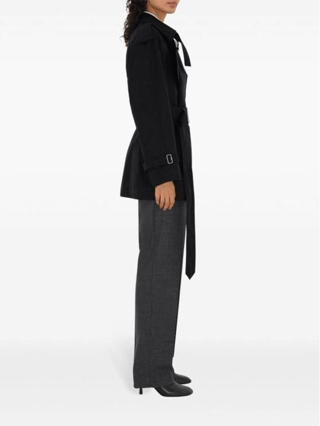 Gabardine Trench  Coat Black - BURBERRY - BALAAN 4