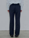 Men's Belted Two-Tuck Slacks Navy - FILLCHIC - BALAAN 5