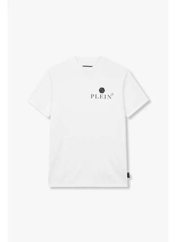 Men s Hexagon Patch Logo T Shirt White - PHILIPP PLEIN - BALAAN 1