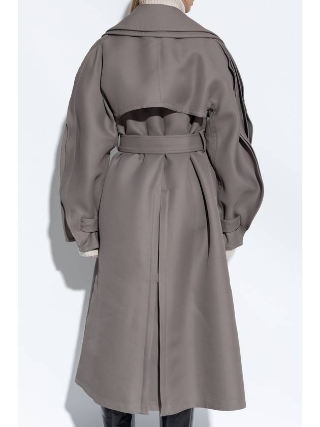 Alaïa Coat With Wool Finish, Women's, Grey - ALAIA - BALAAN 4