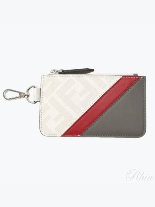 FF Motif Fabric Clip Purse Card Wallet - FENDI - BALAAN 2