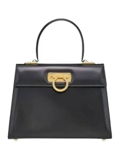 Iconic Large Tote Bag Black - SALVATORE FERRAGAMO - BALAAN 2