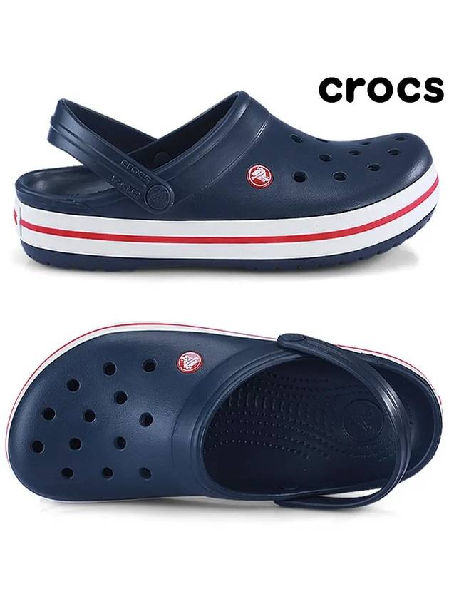 Crocband Clog Sandals Navy Red - CROCS - BALAAN 2