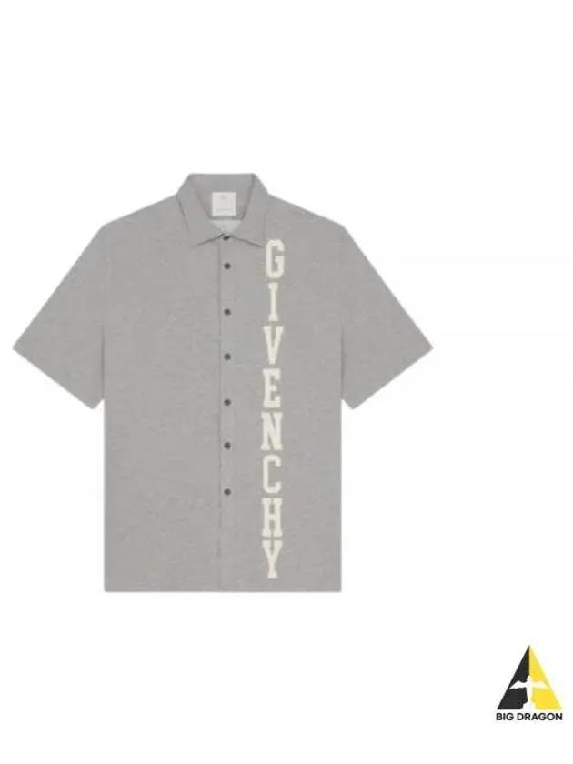 College Cotton Short Sleeve Shirt Grey - GIVENCHY - BALAAN 2