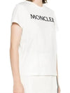 Embroidered Logo Cotton Short Sleeve T-Shirt White - MONCLER - BALAAN 3