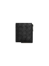 Intrecciato Bifold Calfskin Half Wallet Black - BOTTEGA VENETA - BALAAN 5