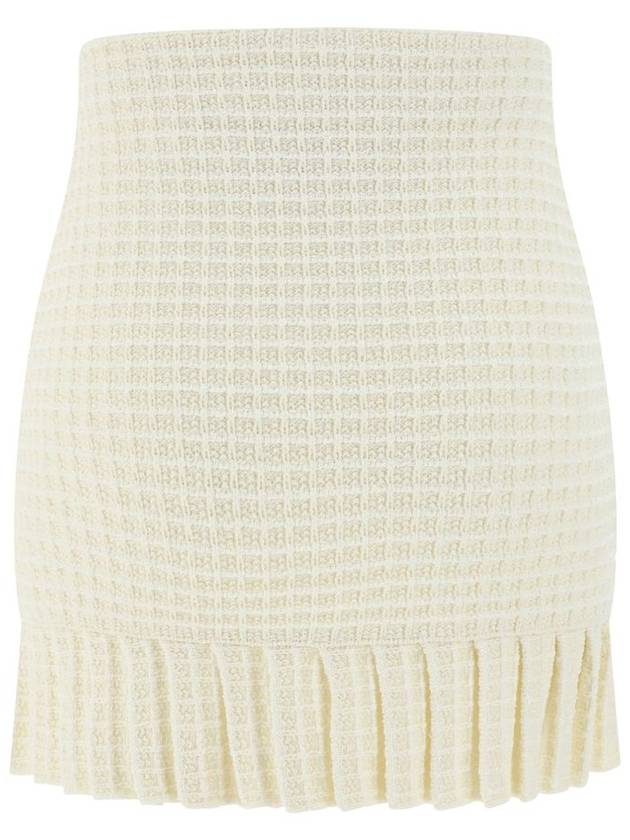 Women's Textured Knit A-Line Skirt Cream - SELF PORTRAIT - BALAAN 3