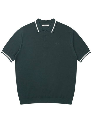 24SS Men's Polo Knit Dark Green SWDQEPSW03DG - SOLEW - BALAAN 1