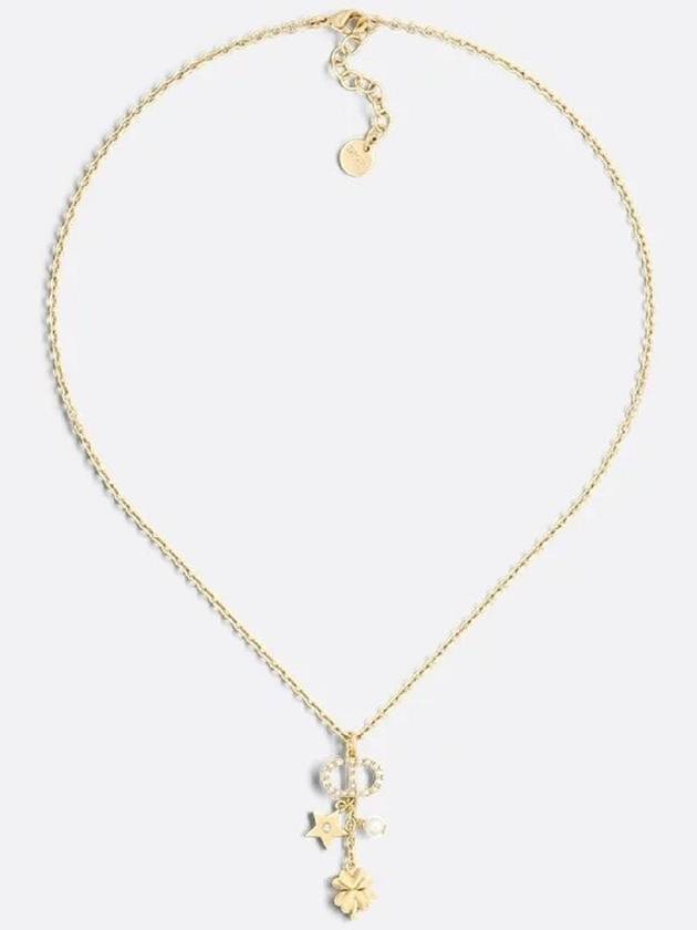 Petit CD Lucky Charms Necklace Gold Finish Metal - DIOR - BALAAN 1