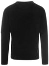 Lens Patch Chenille Cotton Knit Top Black - CP COMPANY - BALAAN 4