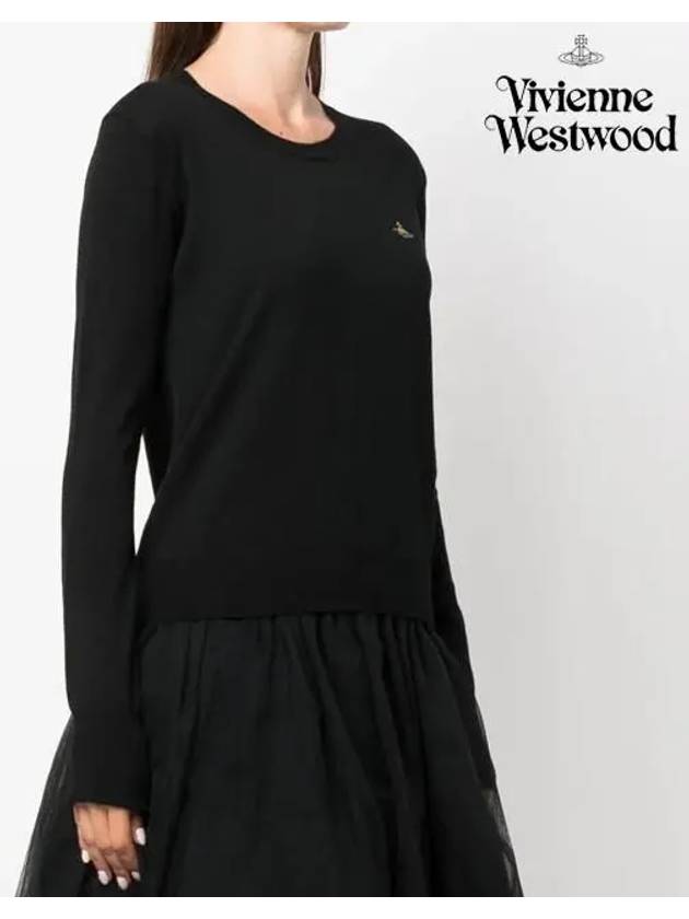 ORB Embroid Logo Knit Top Black - VIVIENNE WESTWOOD - BALAAN 8