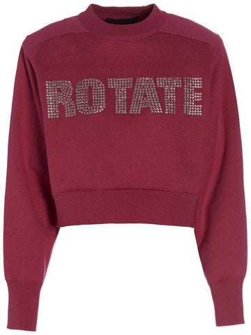 Rotate Birger Christensen 'Firm Rhinestone' Sweatshirt - ROTATE - BALAAN 1