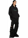 Haute Couture Embroidered Logo Hoodie Black - VETEMENTS - BALAAN 11