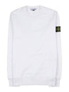 Compass Patch Crew Neck Sweatshirt White - STONE ISLAND - BALAAN 1