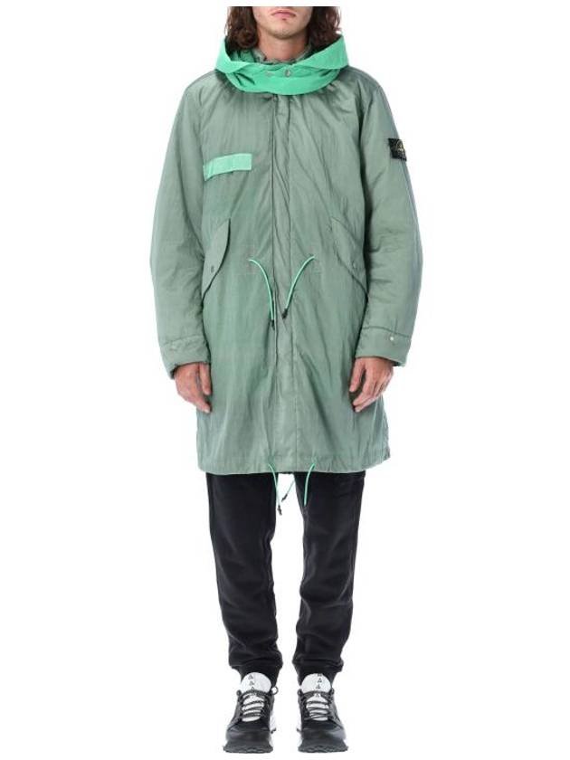 Nylon Metal Econyl Regenerated Nylon Primaloft Parka Light Green - STONE ISLAND - BALAAN 1