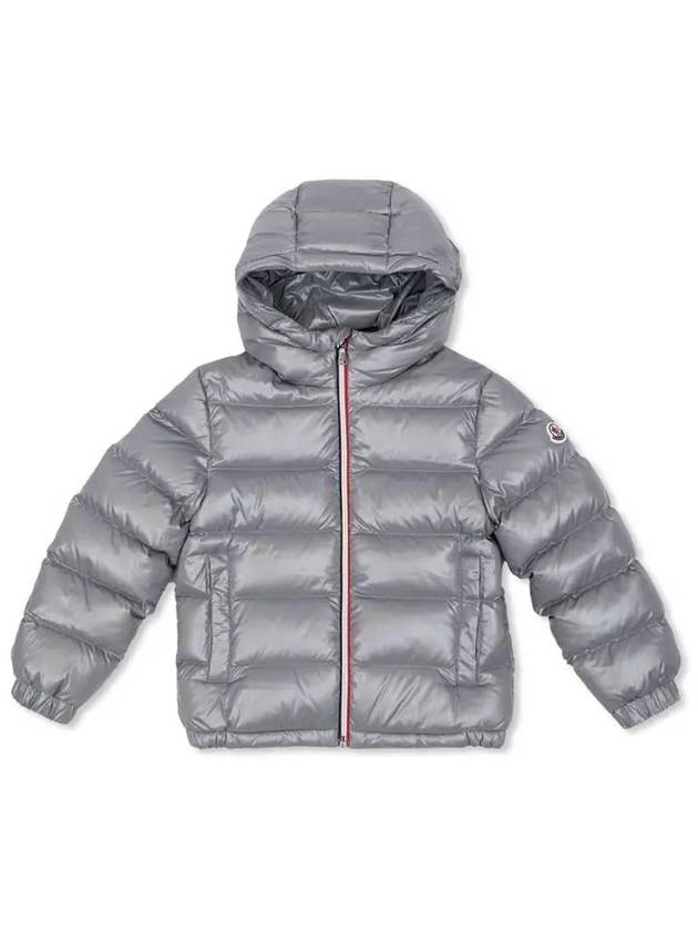 Moncler Kids 6 10 NEW AUBERT Three Stripes Hooded Down Jacket Gray - MONCLER - BALAAN 1