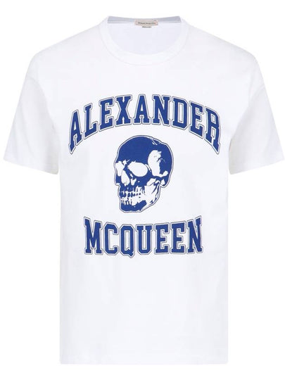 short sleeve t-shirt 759442 QTAAW 0963 WHITE INDIGO - ALEXANDER MCQUEEN - BALAAN 2